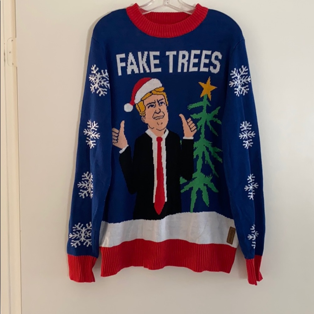 Tipsy Elves “Fake Trees” Christmas sweater